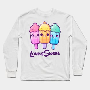 Kawaii Popsicles Love is Sweet Long Sleeve T-Shirt